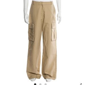 The Frankie Shop Tan Wide Leg Cargo Pants size Medium